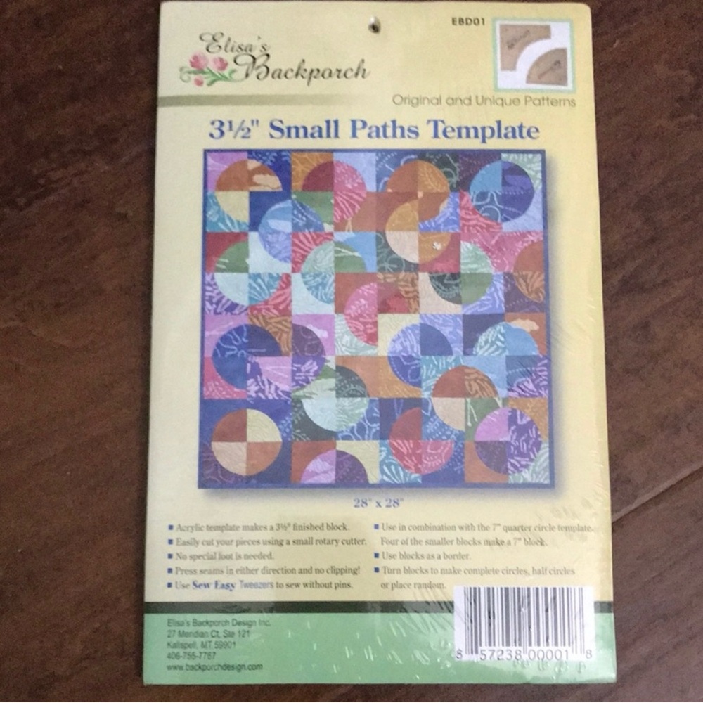 Elisa's Backporch Design 3.5" Small Paths template
